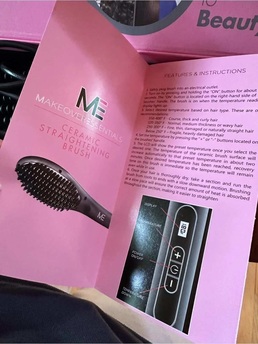 Makeover Essentials Hair Straightening Brush